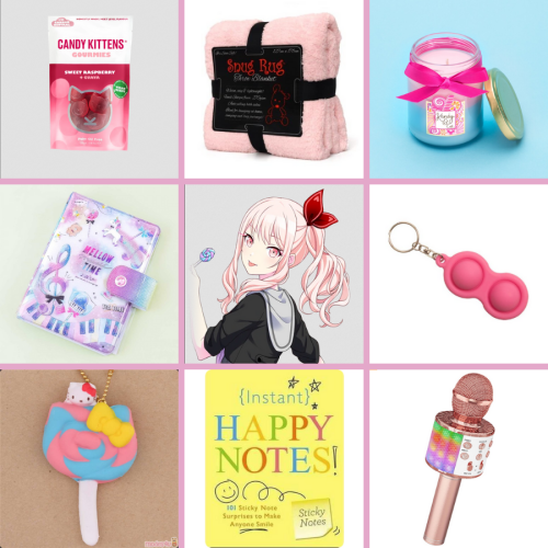 navystims:Akiyama Mizuki Self care kit for @wakustim-loop !Rasberry candy kittens - Snug blankey -