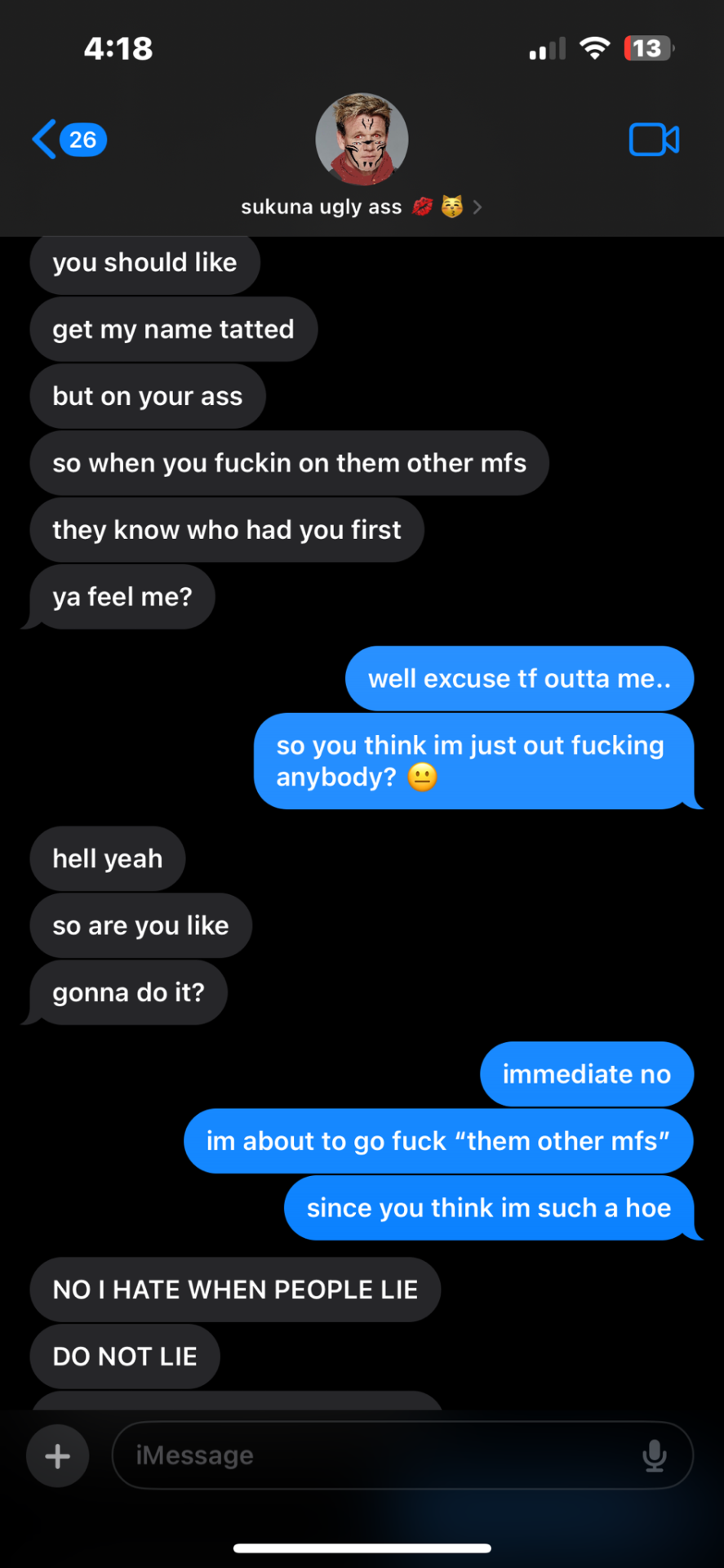 Random Texts W Sukuna!