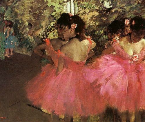 theartgeeks: Dancers in Pink, 1885 ~ Edgar Degas Do you even understand how long I have looked at Ed