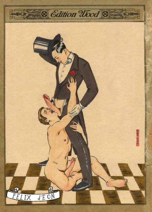 felixdeonsdirtydays:  A collection of Victorian gay erotica, by the artist Felix d’Eon. Gay porn in vintage style. You can find limited edition prints and more art on similar themes on his website at this link