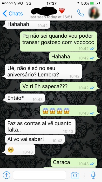 sexocasalds: Presente pra vcs!! As palavras da minha Musa em primeira mão!! Hoje estou tranca