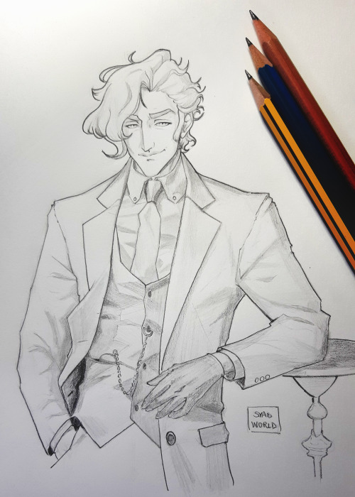 Happy Valentine’s Day!!I’m always been weak about drawing men in suits… And such a gorgeous s