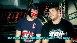 mith-gifs-wrestling:  The best tag team in the world… is here.