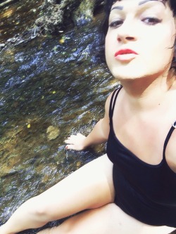 missjamievega:  You and me and the devil makes three 🎶  Some days, I just spend the day at the creek in the forest to reconnect with the earth and nature. If you listen closely, you can hear my siren song. Wood Nymphs are real. Mermaids are real.