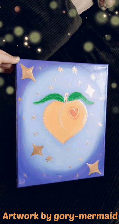 gory-mermaid:  spacebabepeach:  Look what I got in the mail!! Y'all know @gory-mermaid , right? If not, you need to go follow her! She is super sweet, gorgeous and also talented! I found out she paints and totally got one! You should check out her Etsy