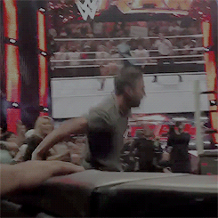 amellywoodsource:My aesthetic is Stephen aggresively jumping into the ring at wwe raw