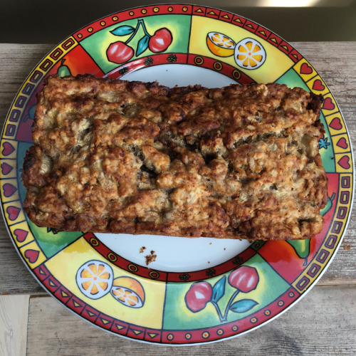 A healthy Banana Bread * ⅓ cup coconut oil * ½ cup honey * 2 eggs * 2 &frac12; mashed ripe bananas