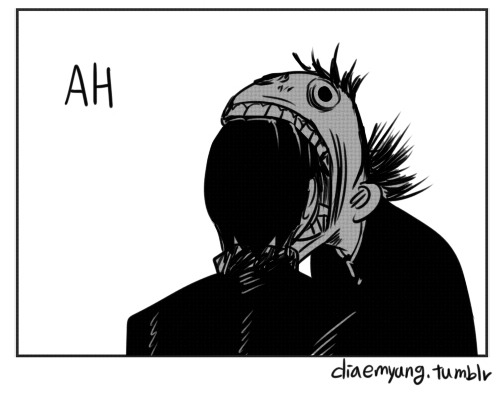 diaemyung:  My friend asked my why I draw them so gross. No, I’m following the