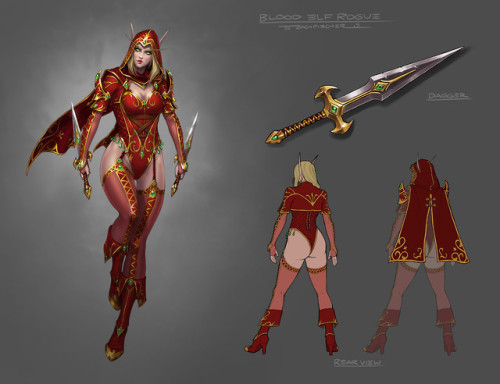 worldofwarcraftart - Blood Elf Rogue by Zach Fischer Source - ...