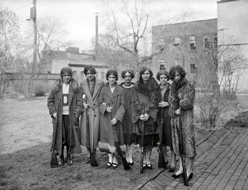 Girls rifle team of Drexel Institute, Washington DC, circa 1925.