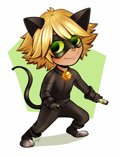 yeyeliz:  Cat Noir in Wind Waker style!   MAYBE KINDA SORTA :’D WW has a very timeless cel-shaded style, I think I went overboard with the coloring. I guess could also be a Chibi!Cat Noir?  OH WELL. it was still fun to do <3 