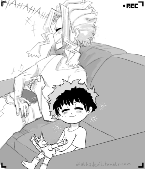 diathadevil: Hi hello I’m here with another Dad Might and Izuku vine comic. This time it’s based on this adorably cute vine. 