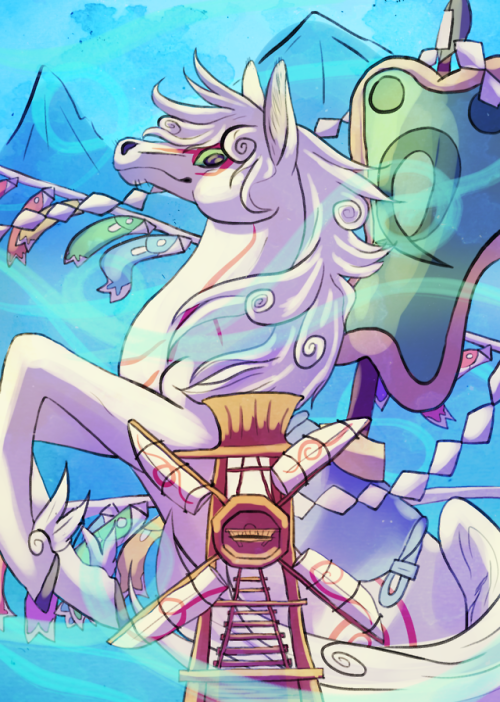 here’s my full piece from a few months ago for the okami charity zine!!!