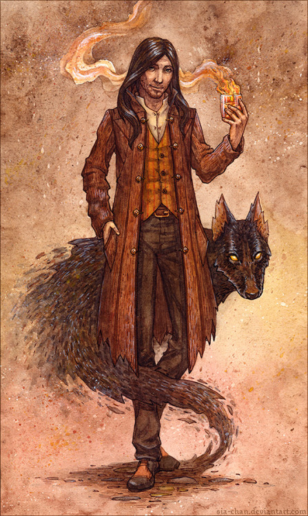 river-in-egypt:slowpokeartist:Sirius Black for a friend)Watercolor, ink and white temperaWOW! What a