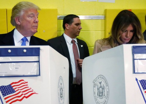 when your wife is voting with a pantsuit on… 