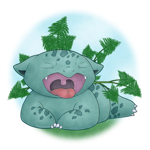 blainemuffin:A commission for Eric Lytle on Twitter. The Bulbasaur evolution line, but wit