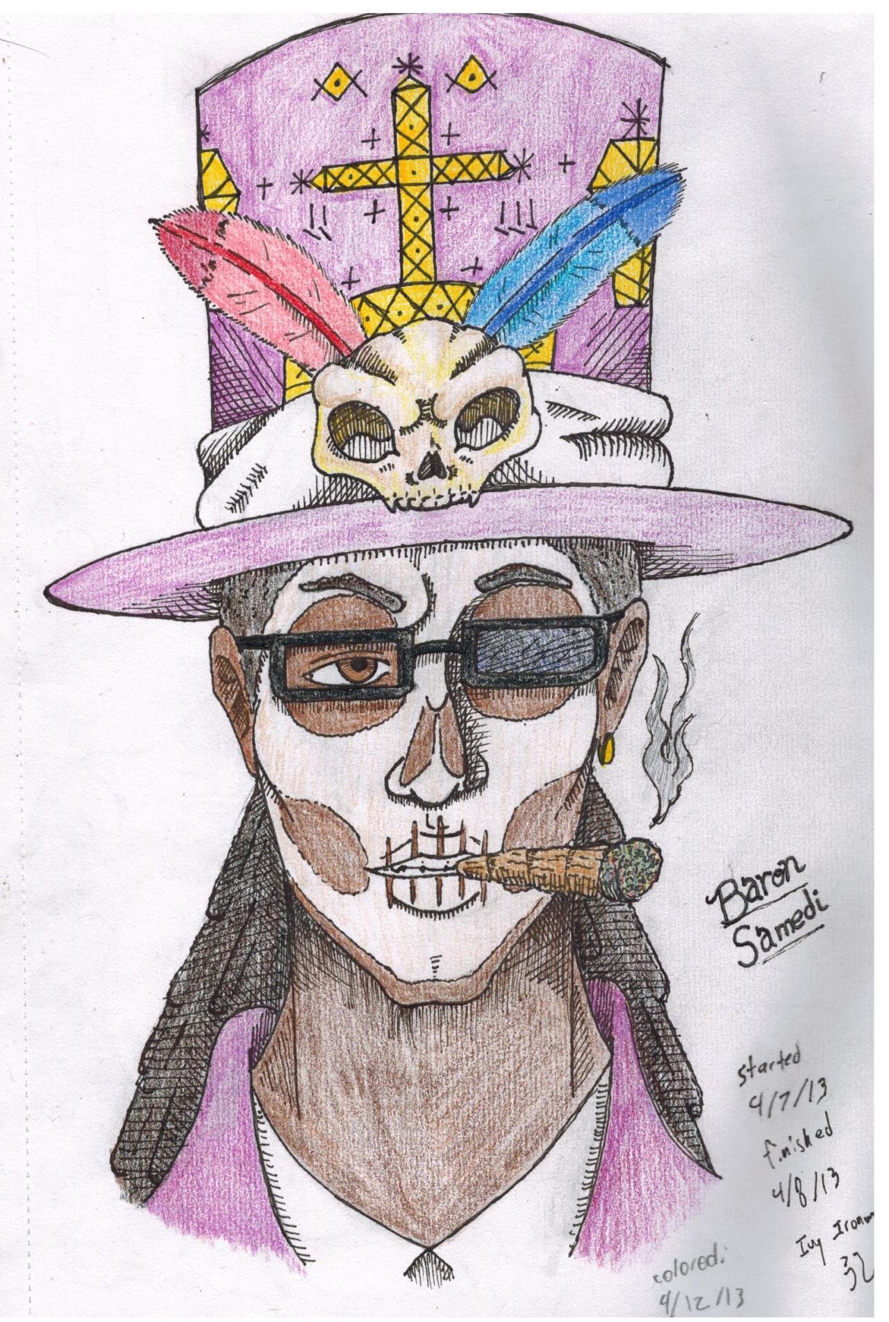 ivy-basley-ushi:  How I draw baron Samedi now