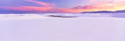 alexburkephoto:  It’s still hard to believe the colors that appear during a sunset at White Sands.  The bright white sand reflects all the hues of the sky, making the entire landscape look surreal and otherworldly as the sun dips below the horizon.