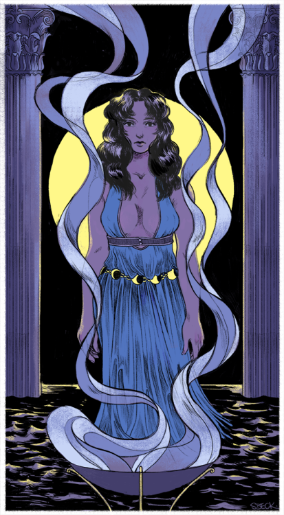 nine-thirty: Tarot - Strength, The High Priestess, The Chariot, Temperance