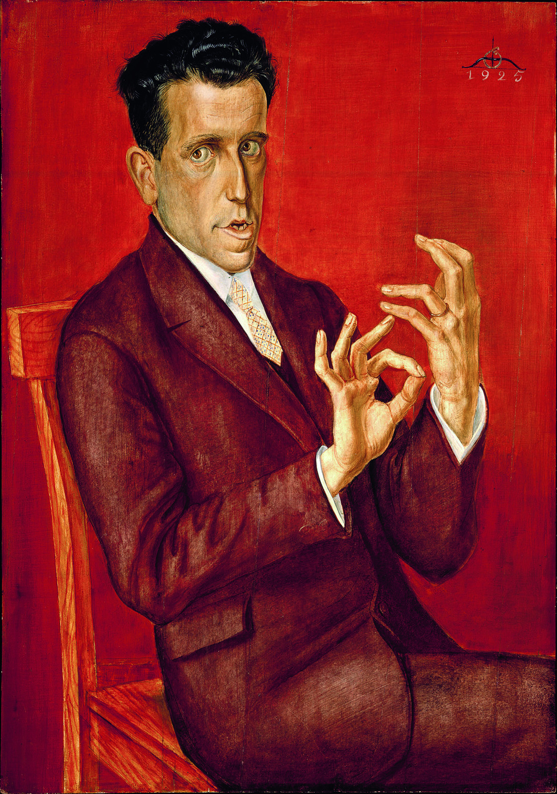 Otto Dix (German, 1891-1969)Portrait of the lawyer Hugo Simons, 1925Oil and tempera