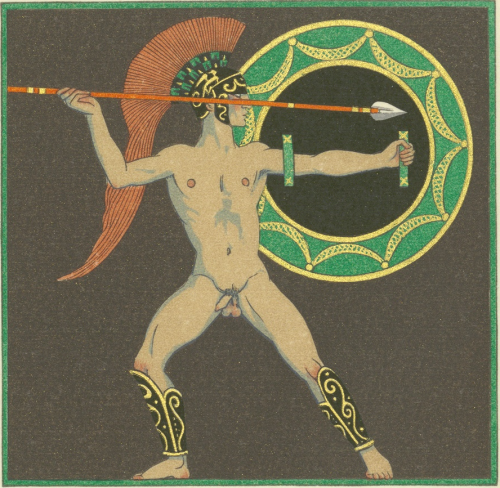 nemfrog: Naked warrior. George Barbier, illus. Poèmes en prose. 1928.  e-rara 