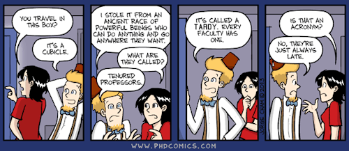 fallingfar:PhD Comics - Doctor Who Edition