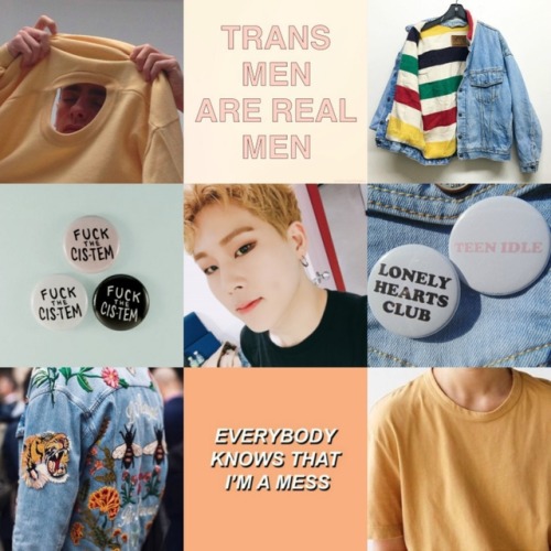 queer idols - trans boy jooheon moodboard