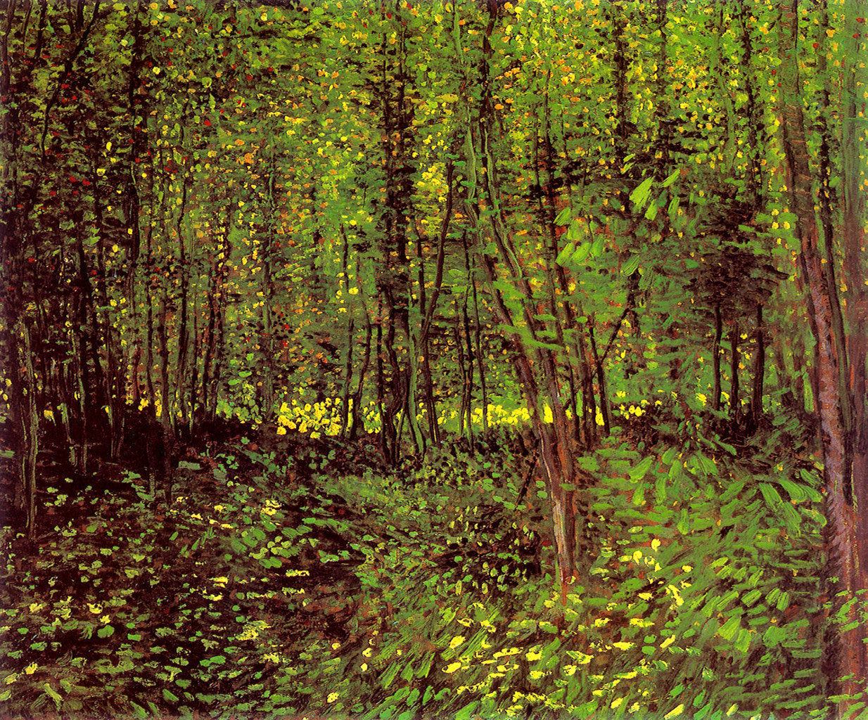 dappledwithshadow:  Trees and Undergrowth, Vincent van Gogh 1887 