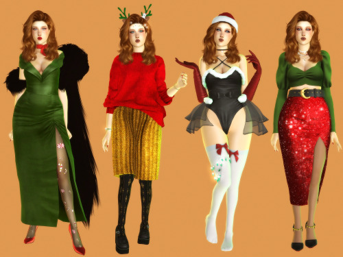 melody-n: Christmas party lookbook ft. gorgeous sim by @praleska hair | dress | shoes | shawl | tigh
