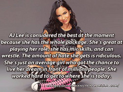 Ringsideconfessions:  “Aj Lee Is Considered The Best At The Moment Because She