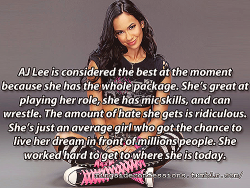 ringsideconfessions:  “AJ Lee is considered