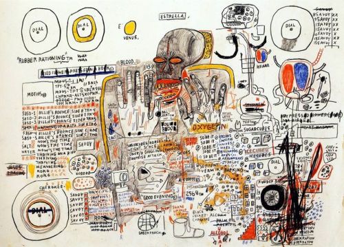 retroavangarda: Jean-Michel Basquiat – Untitled (Estrella), 74.9 x 105.7 cm, 1985