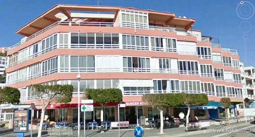Burger King with Art Deco-inspired architecture, Santa Ponsa, Majorca