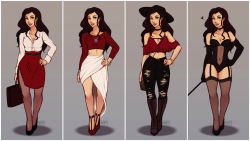 I wanted to draw asami in different snazzy