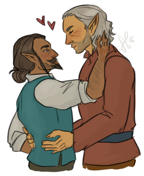 they are queen ayrenn’s adoptive uncles and will protect her from all harm(tall grumpy altmer 