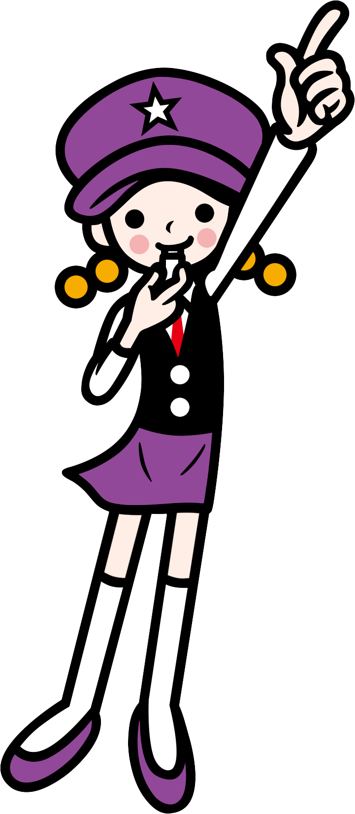 Character from rhythm heaven video game with a stylish outfit