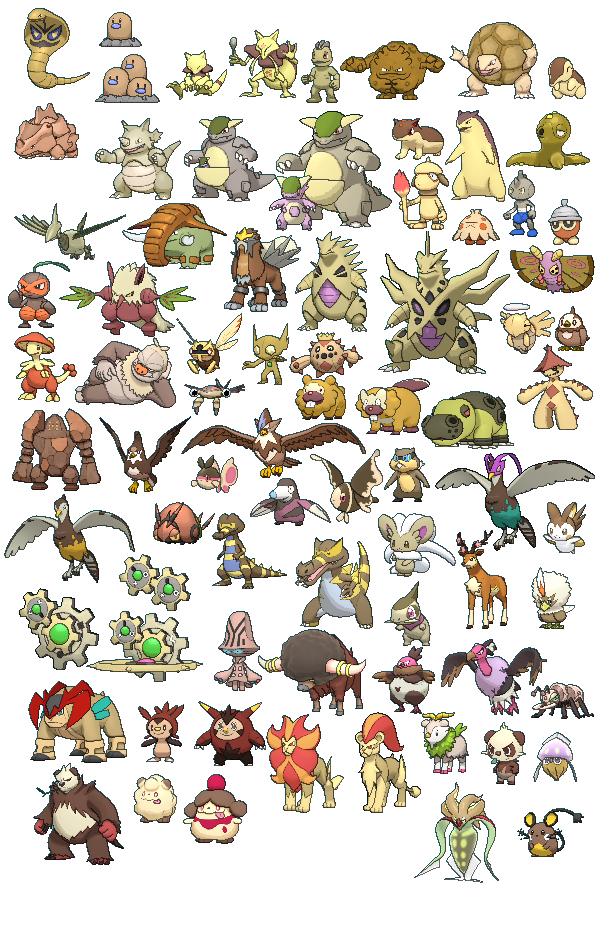 Stuff Shiny Pokemon List Brown Sprites From
