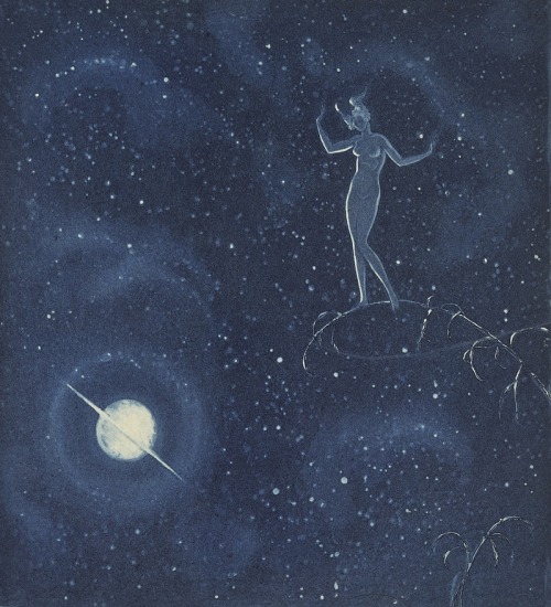 amare-habeo:Richard Teschner (Austrian, 1879—1948)  Astralis, 1924Aquatint, paper, 23,5 × 21,5 cm