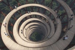 culturenlifestyle: Spiraling Walkway Amidst The Danish Forest Gives You A Stunning Aerial View Copenhagen-based architecture studio Effekt has designed an immersive tree top experience in an attempt to establish a deeper bond between man and nature. 