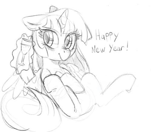 Happy new year, have a glass of champagne with twily !