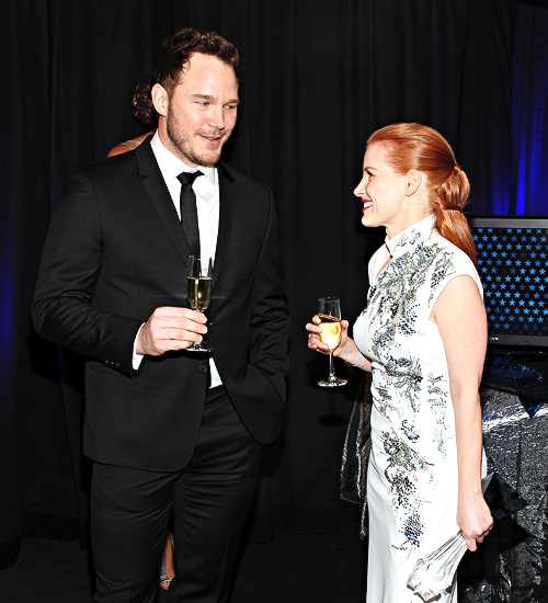 vikander:   Chris Pratt and Jessica Chastain attend the 20th annual Critics’ Choice Movie Awards at the Hollywood Palladium on January 15, 2015 in Los Angeles, California 