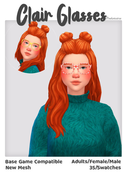pixelunivairse:

It is just an edit of the base game Glasses, I removed the lenses and recolored it to fit Luna personality(she is a quirky bean😍) Hope you like it 👍.Download : SFS / Dropbox .

Enjoy!!!Please let me know if you encounter any problems with my cc.

👉I rolled back to my old previews 🙄 I wasn’t feeling the newer one 😑. #accessories#others