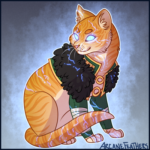 arcanefeathers: Is it shapeshifter Anders (and Justice) with tiny accessories or AU Ser Pounce-A-Lot