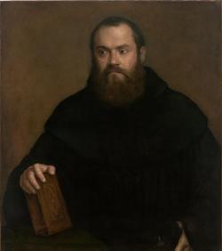 A monk with a book, 1550, Titian