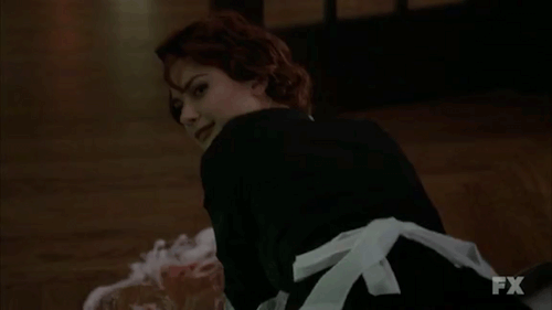 americxanhorrorstory:  “What are you doing?” “Cleaning up your mess.”