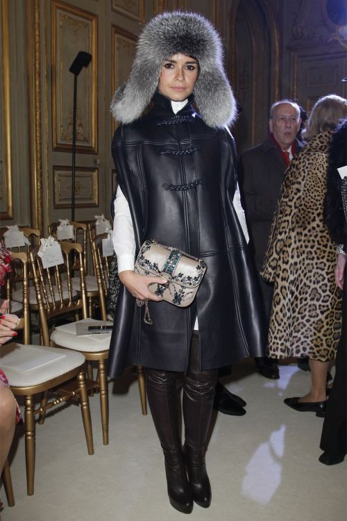 Miroslava Duma at Giambattista Valli Haute Couture fashion show spring/summer 2013 in Paris, January