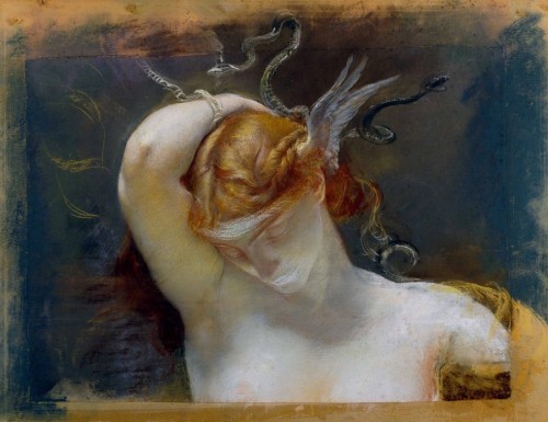 laveneredissepolta:Giulio Aristide Sartorio - Studio per la testa della Gorgone, 1895