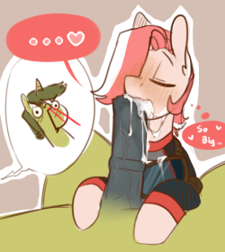 nsfwtrashcanandotherjunk:  coral seem to like sasuages ft whatsa!   CORAL CAN NIBBLE ON MY SAUSAGE ANY TIMEI hope Orca doesn’t mind, I’m just playing fun games with her little sister. Nothing suspicious at allll.(go follow Red’s smut blog, all of