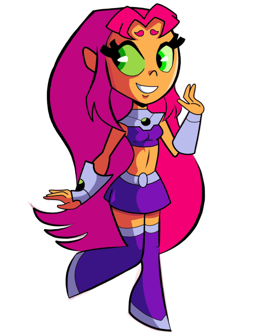 satoshitakeosblog:  satoshitakeo:  Anyways, I posted a poll on deviantART where my followers decide which character I should draw tonight. So, StarFire won the most votes while Bubbles from the Power Puff Girls came in second place. Also, I had fun time