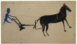 loverofbeauty:  Bill Traylor (c.1852-1949):   Man with plow   (1939-1942) 